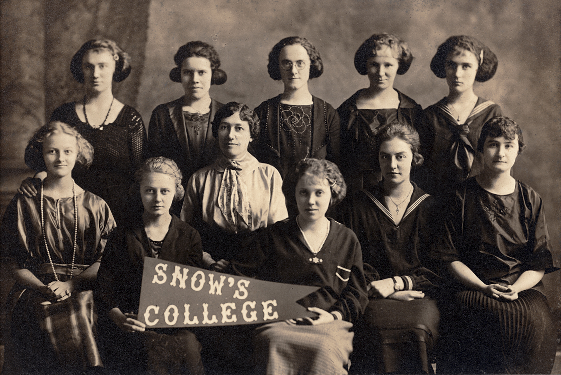 Nellie Ohrt in the second row, second from the right in the sailor&#39;s dress she made.